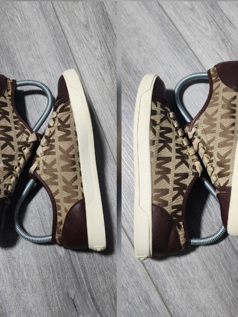 Michael Kors Mocha Signature Canvas City Sneakers Womens Size 6 - Picture 3 of 7